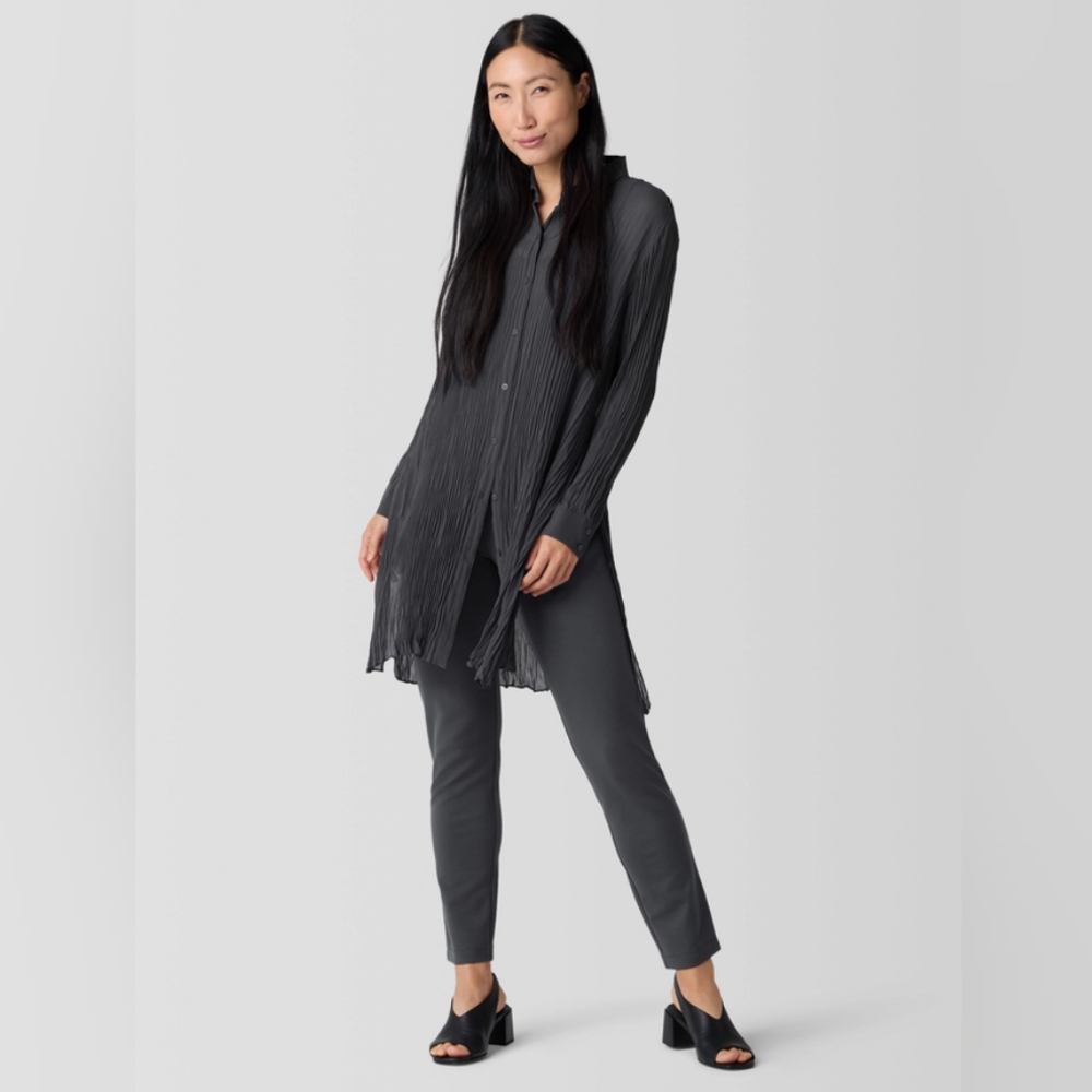 Eileen Fisher Washable‎ Flex Ponte Slim Pant Slim Fit, Ankle Length size sm gray